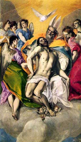 Painting Code#15075-El Greco: The Holy Trinity 