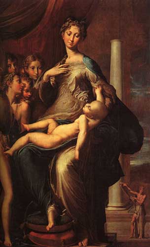 Painting Code#15094-Parmigianino: Madonna with the Long Neck