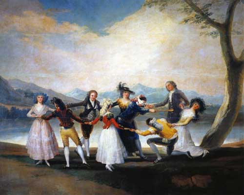 Painting Code#15095-Goya, Francisco: Blind Man&#039;s Bluff