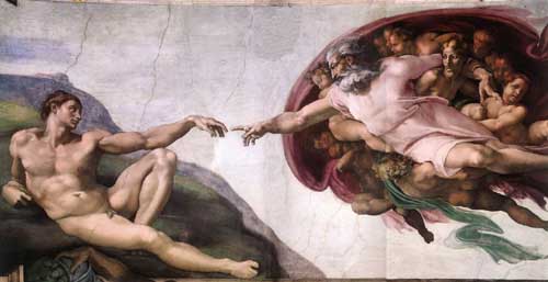Painting Code#15100-Michelangelo: Creation of Adam
