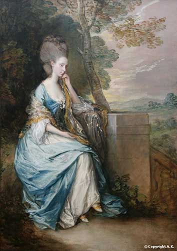 Painting Code#15108-Gainsborough, Thomas - Portrait of Anne, Countess of Chesterfield