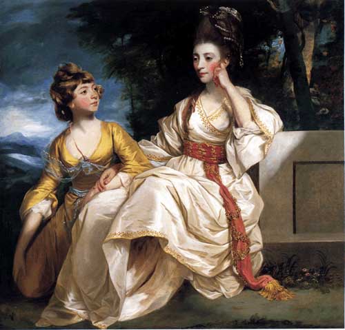 Painting Code#15131-Sir Joshua Reynolds - Hester &amp; Queeney Thrale