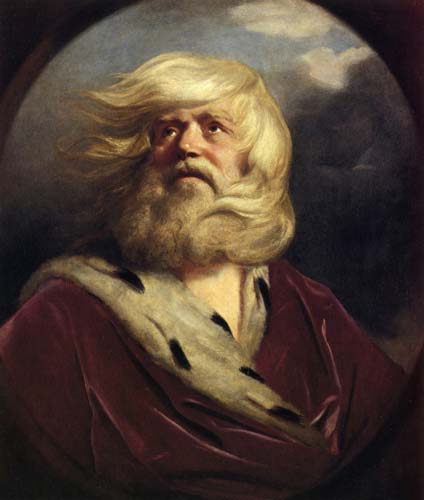 Painting Code#15136-Sir Joshua Reynolds - Study for King Lear
