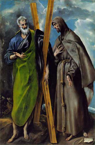 Painting Code#15147-El Greco - St. Andrew and St. Francis