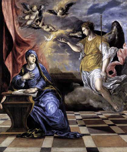 Painting Code#15152-El Greco - The Annunciation