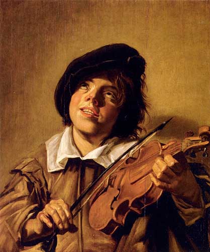 Painting Code#15158-Hals, Frans - Boy Playing A Violin