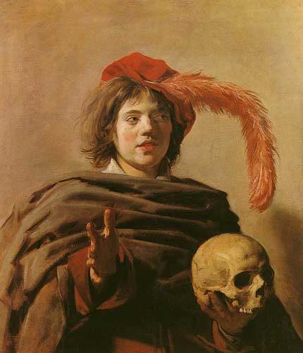 Painting Code#15159-Hals, Frans - Boy with a Skull