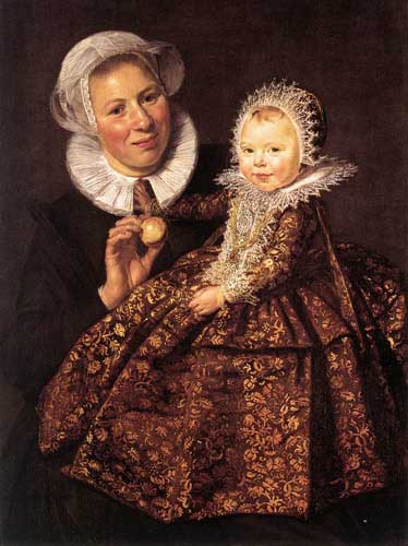 Painting Code#15160-Hals, Frans - Catharina Hooft with her Nurse