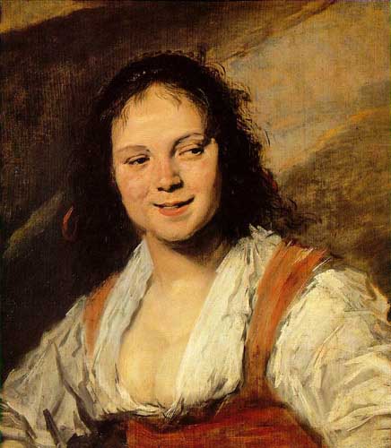 Painting Code#15161-Hals, Frans - Gypsy Girl