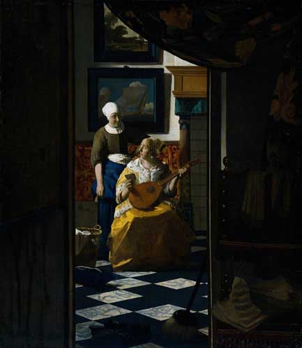 Painting Code#15171-Vermeer, Jan - The Love Letter