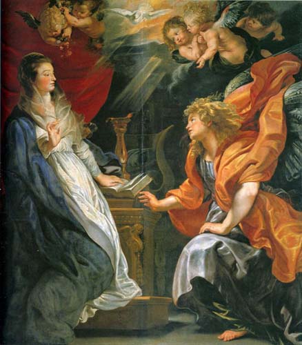 Painting Code#15190-Rubens, Peter Paul - Annunciation