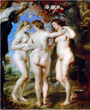 Painting Code#15209-Rubens, Peter Paul - The Three Graces