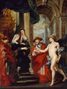 Painting Code#15236-Rubens, Peter Paul - The Queen Receiving Offers of Peace
