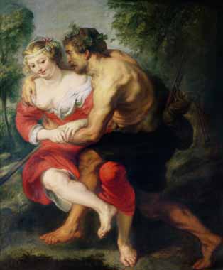 Painting Code#15255-Rubens, Peter Paul - Scene of Love Or, the Gallant Conversation