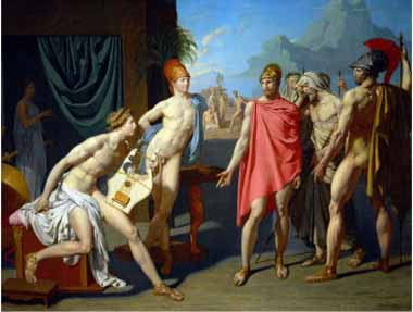 Painting Code#15306-Ingres - Achilles Greets the Ambassadors of Agamemnon