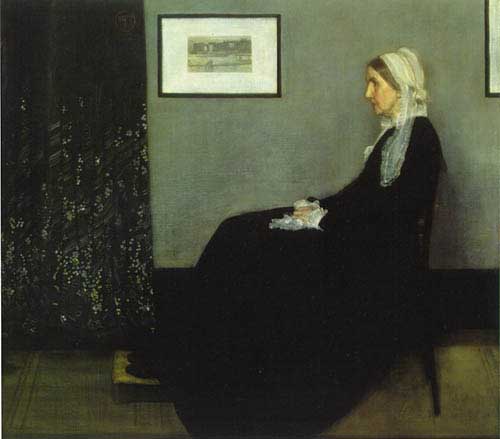Painting Code#1532-Whistler, James Abbott McNeill: Arrangement in Grey and Black: Portrait of the Painter&#039;s Mother