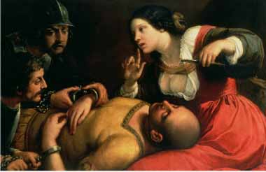 Painting Code#15330-Caravaggio, Michelangelo Merisi da - Samson and Delilah