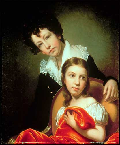 Painting Code#1538-Rembrandt Peale: Michael Angelo and Emma Clara Peale