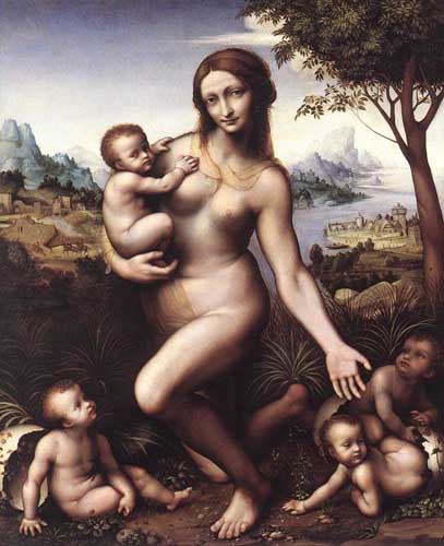 Painting Code#15529-Leonardo da Vinci - Leda 