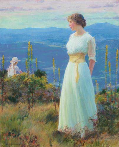 Painting Code#1584-Curran, Charles Courtney: Far Away Thoughts