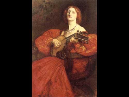 Painting Code#1588-Abbey,Edwin Austin: A Lute Player
