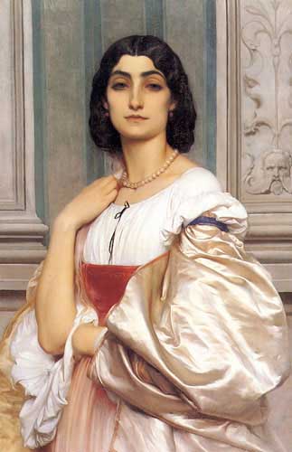 Painting Code#1589-Leighton, Lord Frederick(England): A Roman Lady