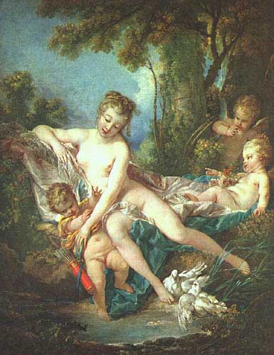 Painting Code#1603-Boucher, Francois(France): Venus Consoling Love