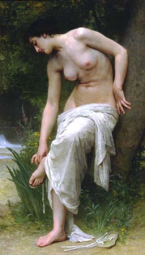 Painting Code#1618-Bouguereau, William(France): After the Bath