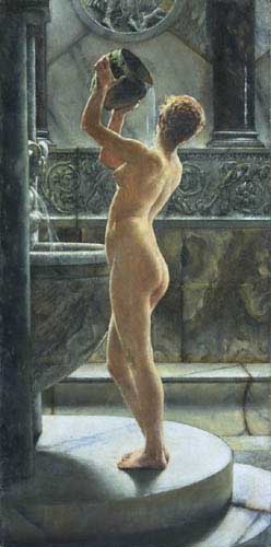 Painting Code#1627-Weguelin, John Reinhard(UK): The Bath
