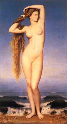 Painting Code#1671-Amaury-Duval [Pineu-Duval], Eugene-Emmanuel: The Birth of Venus