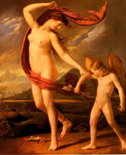 Painting Code#1687-Berger, Joseph(France): Psyche And Cupid