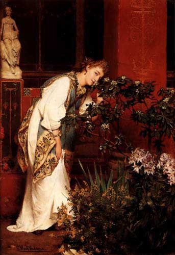 Painting Code#1763-Alma-Tadema, Sir Lawrence: In the Peristyle