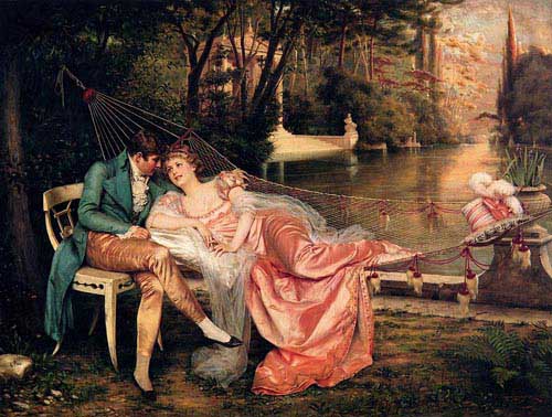 Painting Code#1767-Soulacroix, Frederic(Italy): Flirtation