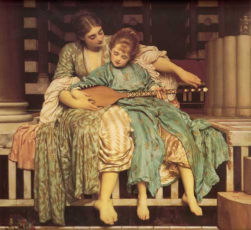 Painting Code#1774-Leighton, Lord Frederick(England): Music Lesson