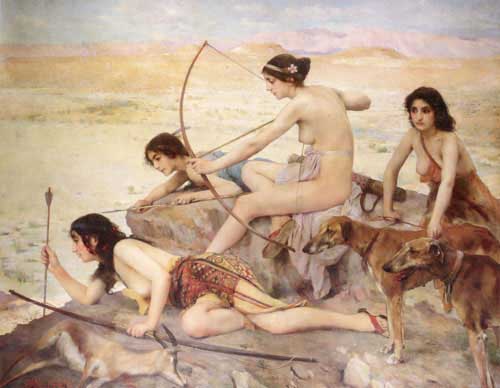 Painting Code#1780-Leroy, Paul Alexandre Alfred(France): The girls of Atlas
