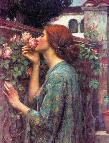 Painting Code#1797-Waterhouse, John William: My Sweet Rose 