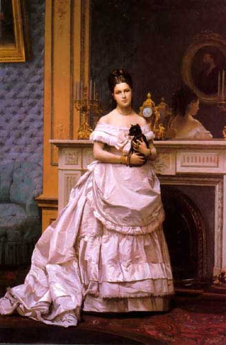 Painting Code#1808-Gerome, Jean-Leon(France): Portrait of a Lady