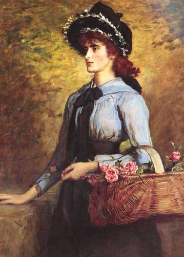 Painting Code#1837-Millais, John Everett(England): Sweet Emma Morland