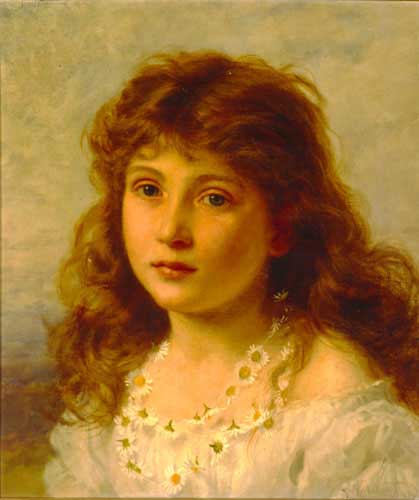 Painting Code#1857-Anderson, Sophie Gengembre: Young Girl