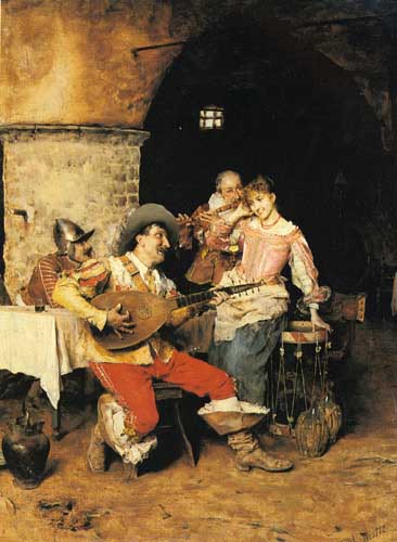 Painting Code#1861-Andreotti, Federico: The Serenade