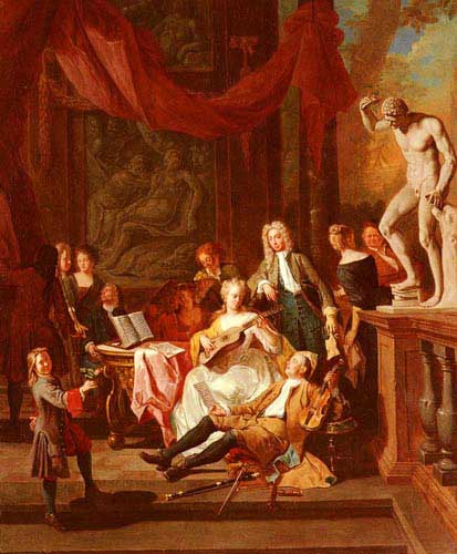 Painting Code#1862-Angellis, Pieter: A Musical Assembly