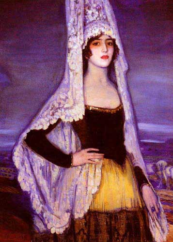 Painting Code#1912-Beltran-Masses, Frederico(Spain): A Spanish Beauty