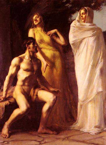 Painting Code#1913-Benner, Emmanuel(France): Hercules Between Virtue And Vice