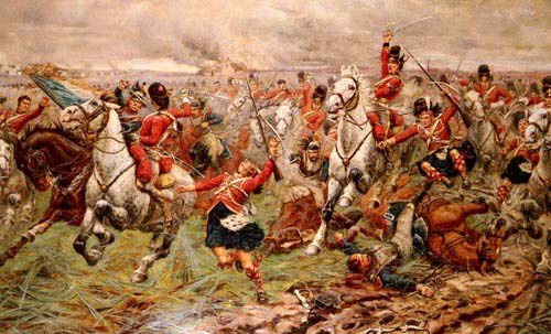 Painting Code#1922-Berkeley, Stanley(UK): Gordons and Greys To The Front: An Incident At Waterloo
