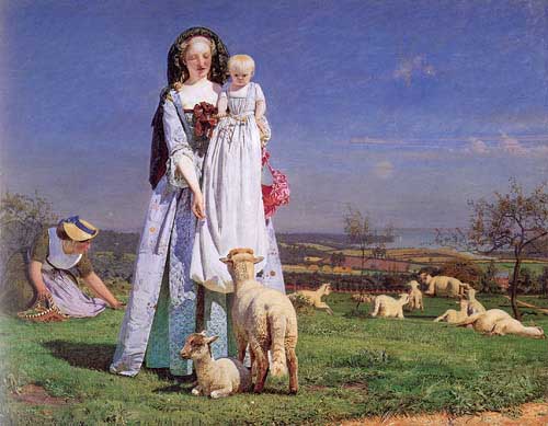 Painting Code#1985-Brown, Ford Madox: The Pretty Baa-Lambs