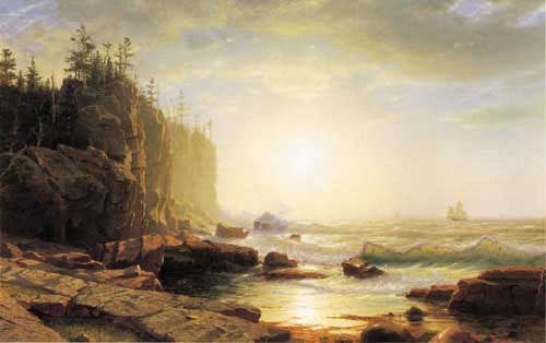 Painting Code#20121-William Stanley Haseltine - Iron-Bound, Coast of Main