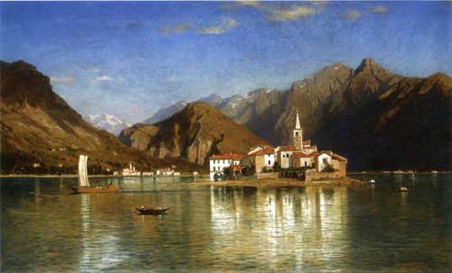 Painting Code#20128-William Stanley Haseltine Lago Maggiore