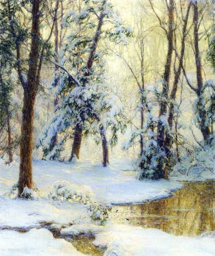 Painting Code#20138-Walter Launt Palmer - Woodland Pool