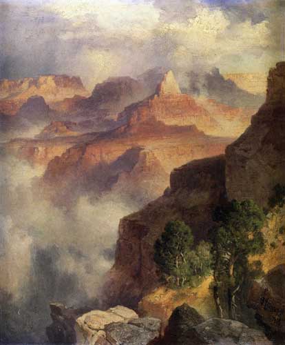 Painting Code#20159-Moran, Thomas(USA) - A Bit of the Grand Canyon - Grand Canyon of the Colorado River