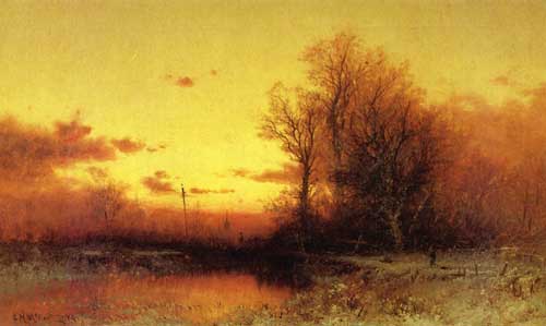 Painting Code#20196-George Herbert McCord  - Winter Sunset